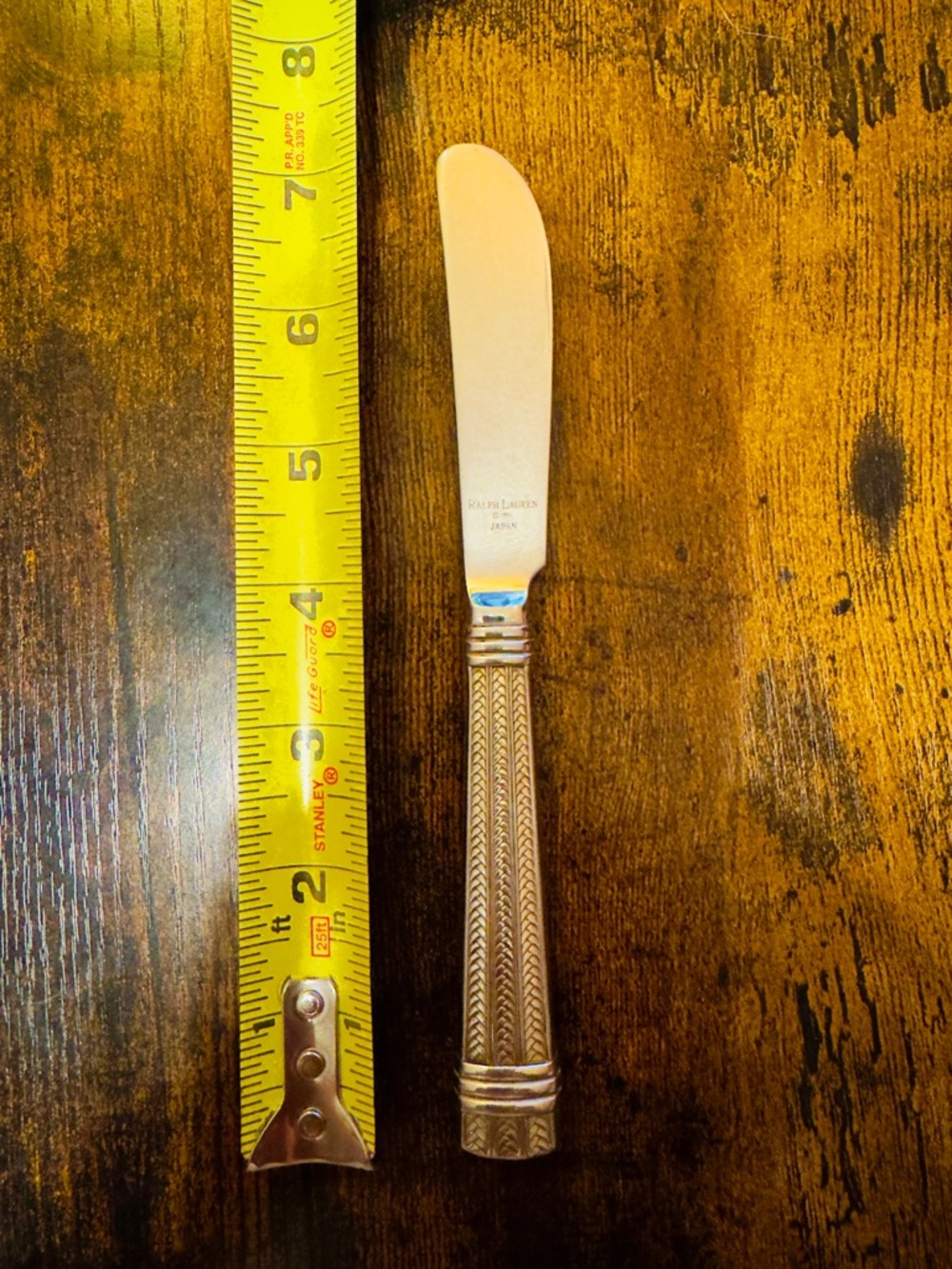 Ralph Lauren Wainwright Herringbone Japan 1991 Flatware - RARE butter knife